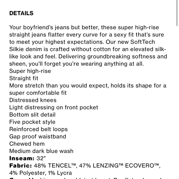 NWT Good American GOOD BOY STRAIGHT JEANS, size 20 - Picture 14 of 15